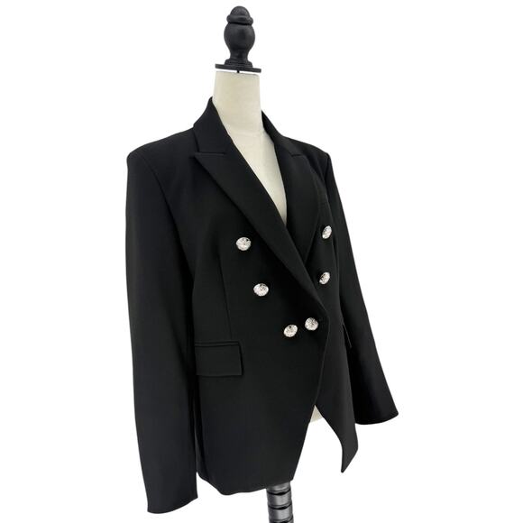 Veronica Beard Miller Dickey Jacket in Black Classic Tailored Blazer Size 16 - Picture 6 of 15